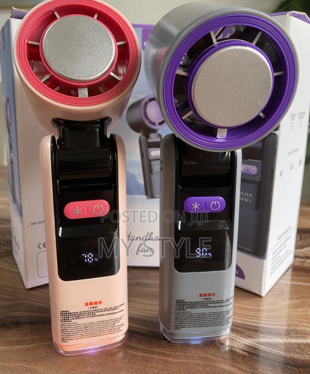 Hand Held Rechargeable Fan Ice Compress Function