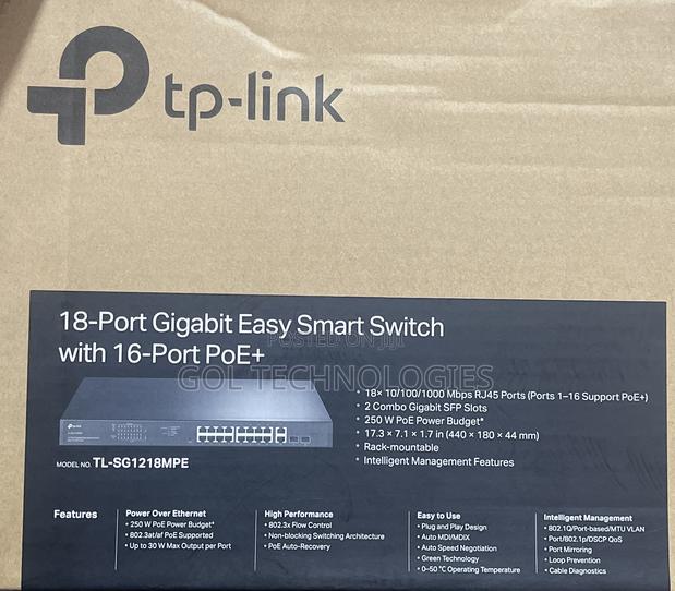 Tp-Link 18-Port Gigabit Easy Smart Switch With 16-Port Poe+