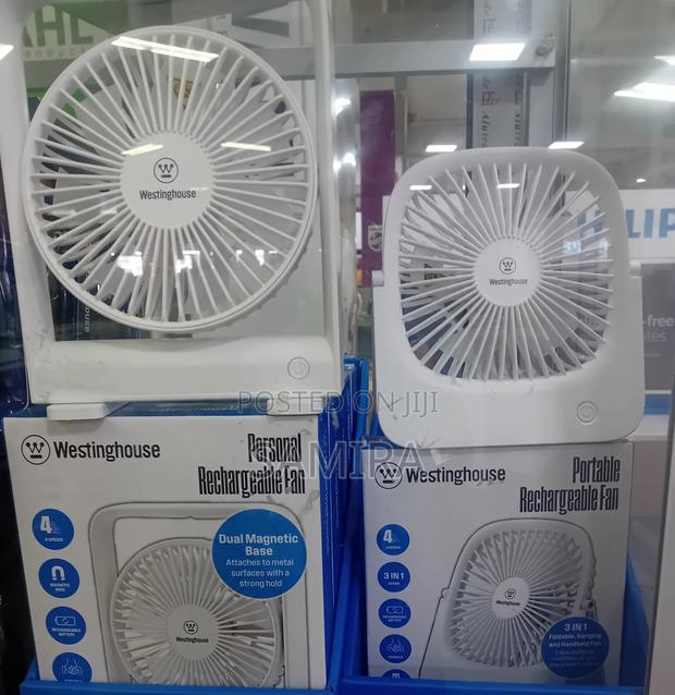 Westinghouse Portable Rechargeable Fan – 4 Speed Desk Fan