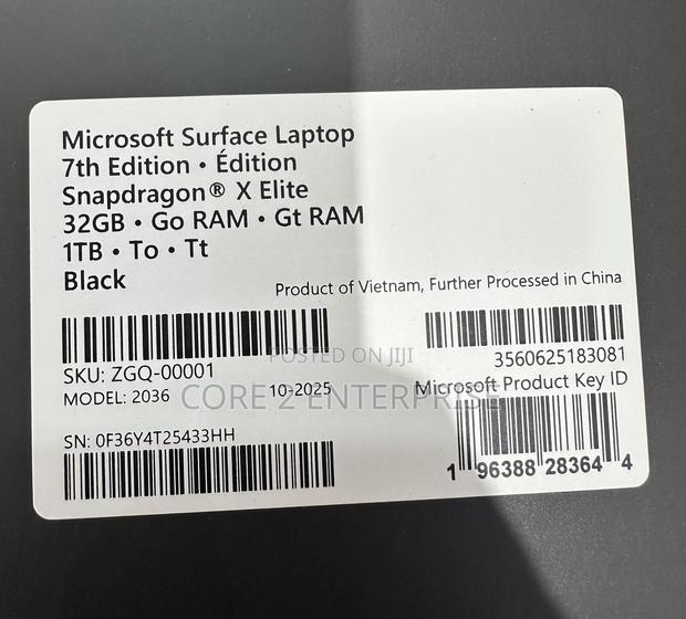 New Microsoft Surface Laptop 32GB Qualcomm Snapdragon X Elite SSD 1T photo 2