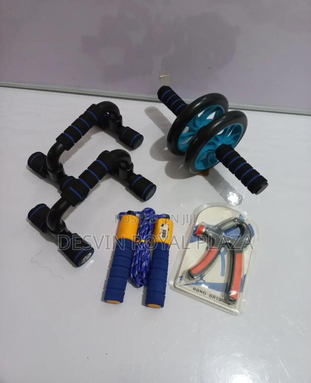 Roller/Push Up Stand/Adjustable Hand Grip/Skipping Rope