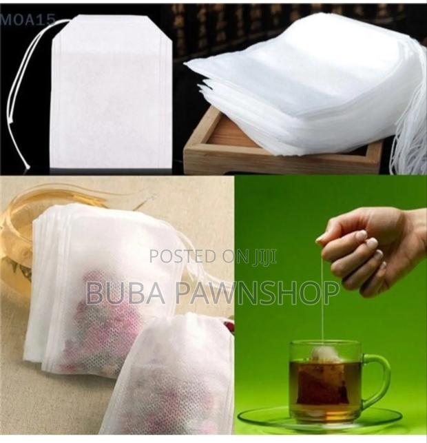 100pcs Empty Teabags String Heat Seal Filter Paper Herb Loose Tea Bag