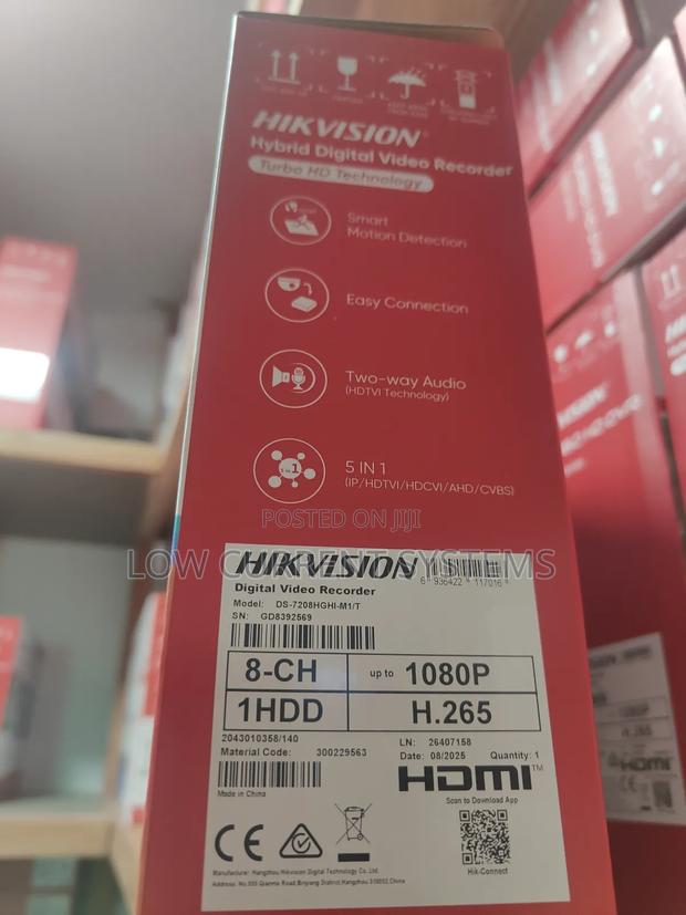 Hikvision 8 Channel DVR Two Ways Audio With Smart Ai Ds-7208hghi-M1/T · Photo 2