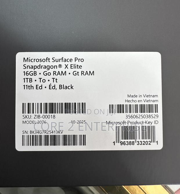 New Microsoft Surface Pro 16GB Qualcomm Snapdragon X Elite SSD 1T