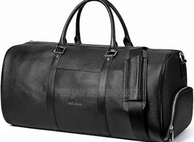 Genuine Leather Travel Weekender Overnight Duffel Bag photo 2