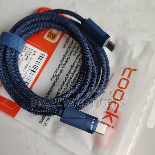 Toocki 100w Cable Type C to Type C Fast Charging Qc4.0 Smart Power-Off photo 6