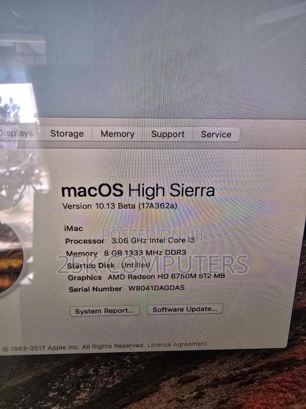 Desktop Computer Apple iMac 8GB Intel Core i3 SSD 250GB photo 2