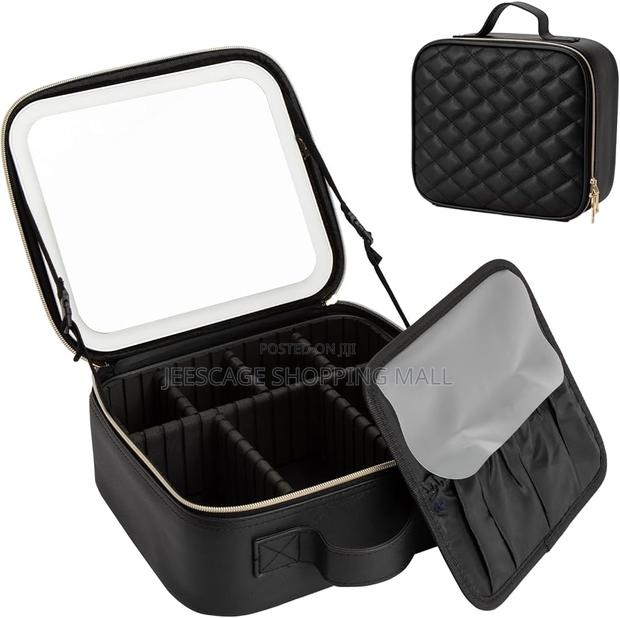 Light Up Mirror Cosmetics, Organizer Makeup Case Bag