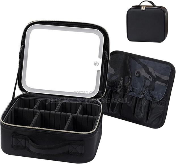 Light Up Mirror Cosmetics, Organizer Makeup Case Bag