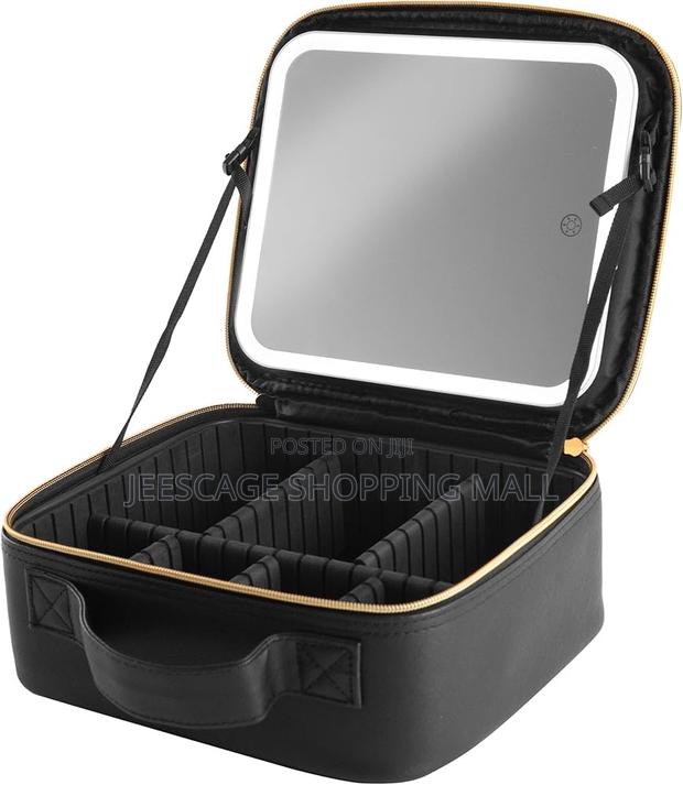 Light Up Mirror Cosmetics, Organizer Makeup Case Bag