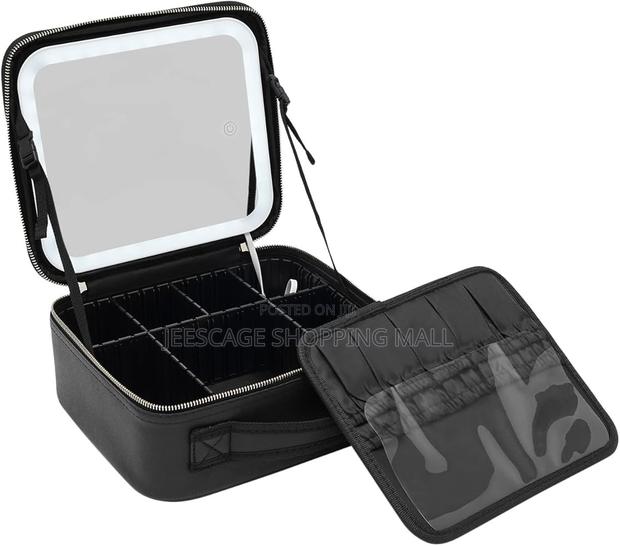 Light Up Mirror Cosmetics, Organizer Makeup Case Bag