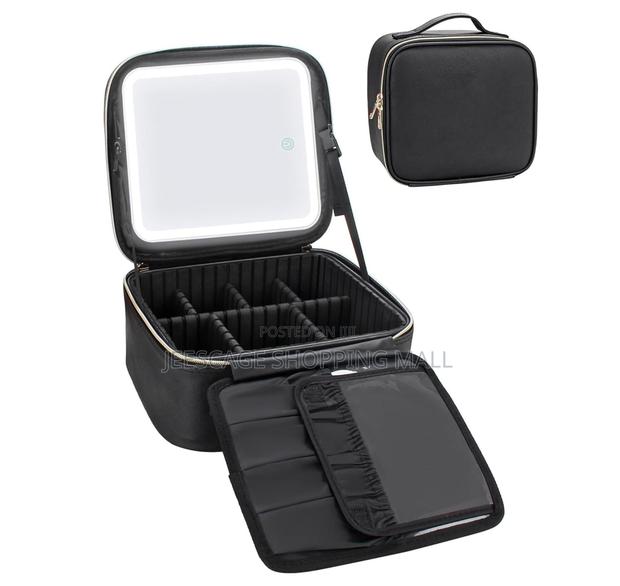 Light Up Mirror Cosmetics, Organizer Makeup Case Bag