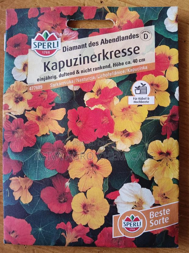 Nasturtium (Diamond of the West) Flower Seeds photo 3