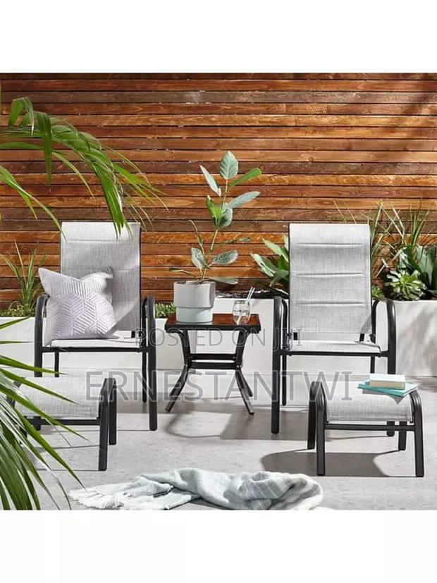 2 Seater Garden Outdoor Chair With Table and Footrest From Uk