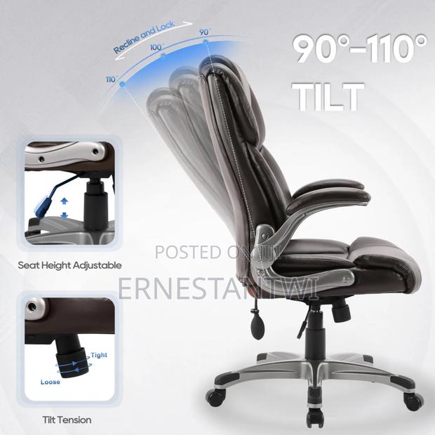 Ergonomic Home Office Leather Chair With Folding From Colamy, Uk photo 8