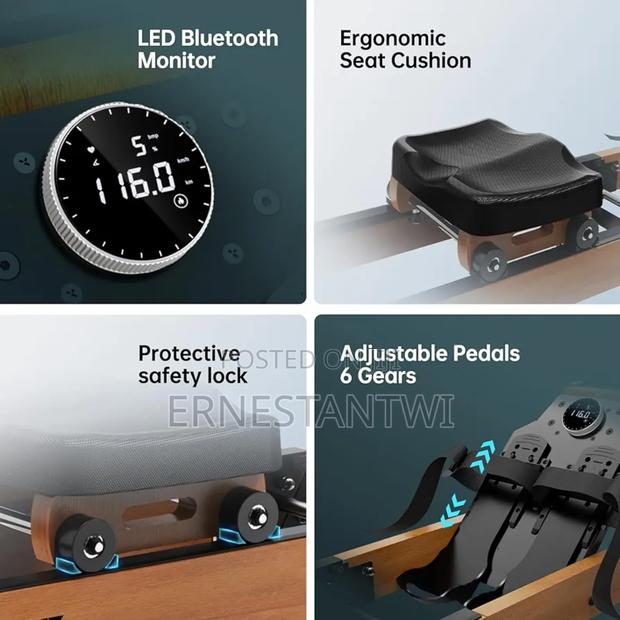 150kg Capacity Folding Rower Machine With Bluetooth From Pasyou, Uk photo 4