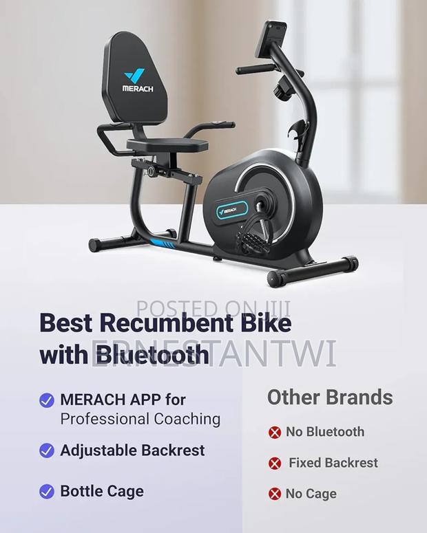 Recumbent Exercise Bike With Bluetooth Connectivity From Merach, Uk photo 5
