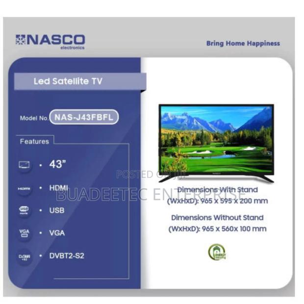 Nasco 43 Inch Led Nas-J43fbfl Digital Satellite Television photo 2