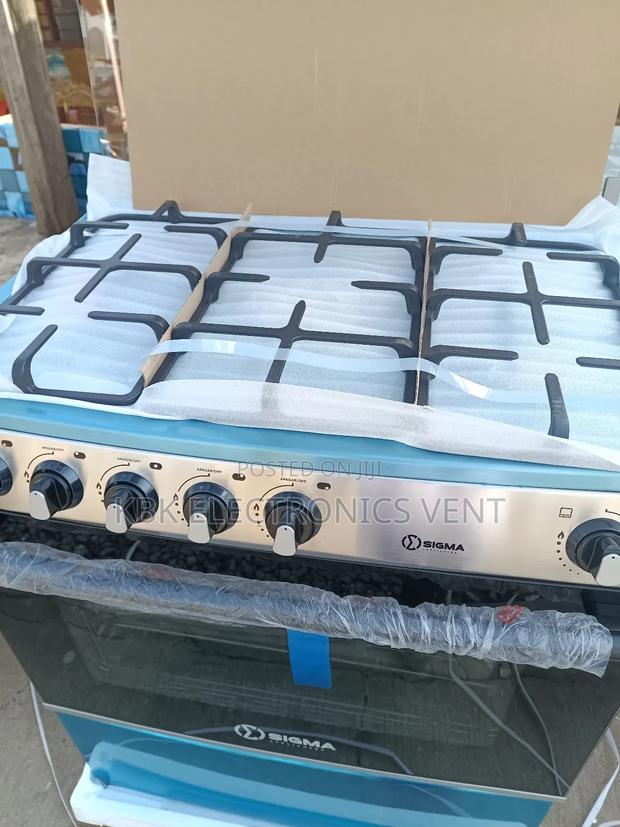 Sigma 80*60 5burner Gas Cooker Oven + Grill + Auto Ignition