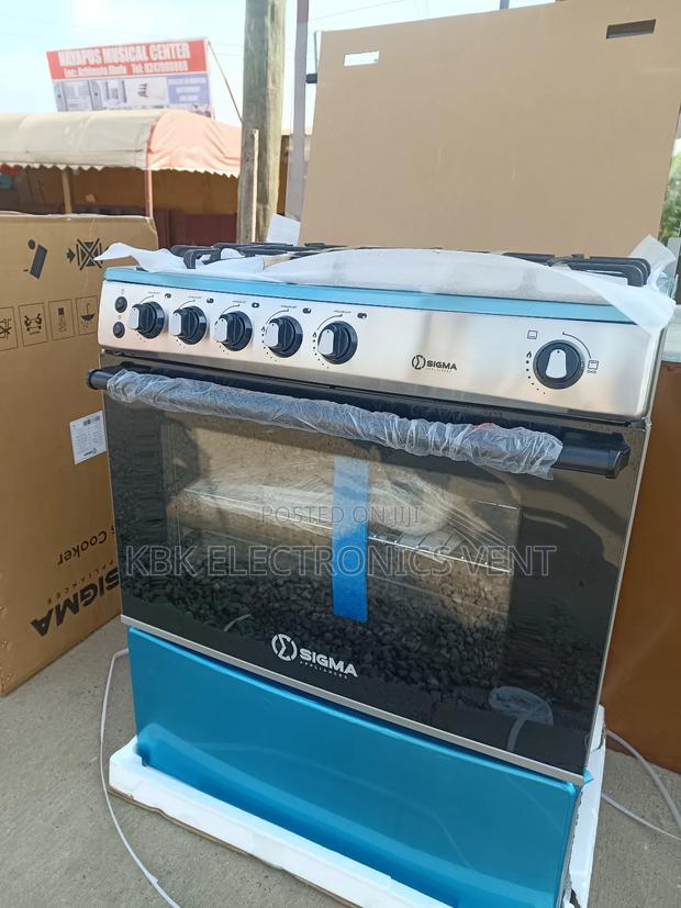 Sigma 80*60 5burner Gas Cooker Oven + Grill + Auto Ignition photo 2