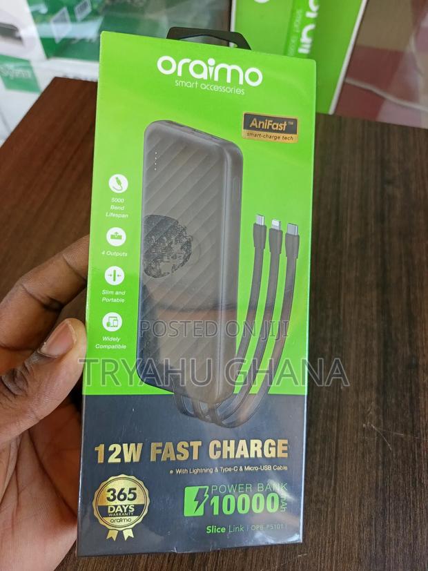 Oraimo Power Bank 10000mah (Opb-5101)– For Phones & Tablets photo 2