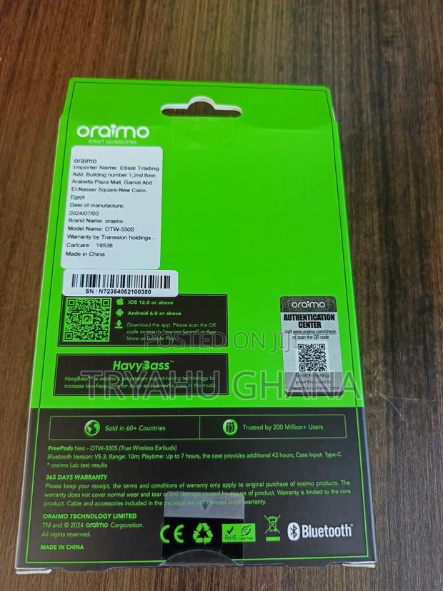 Oraimo Earbuds (Otw-330s)– Bluetooth Earbuds For Everyday Use photo 2
