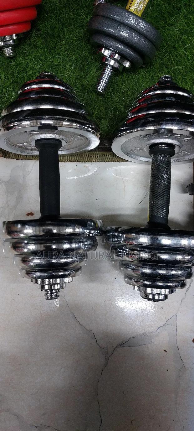 Dumbells 50kg (2 Pairs of 25kg) Adjustable Weights