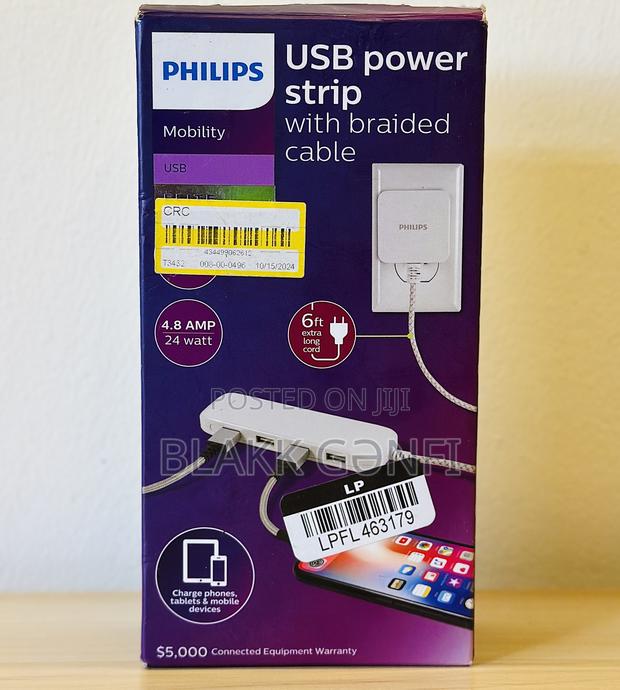 Philips Usb Power Strip With Braided Cable