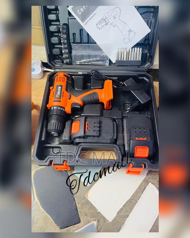 58v Rechargeable Electric Power Drill + Portable Toolbox for Charging · Photo 3