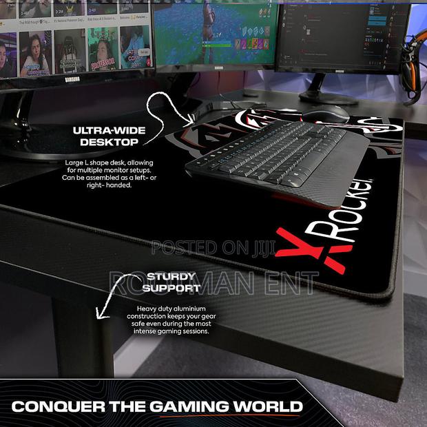 X Rocker Panther Xl 155cm Reversible Corner Gaming Desk With Mousepad photo 2