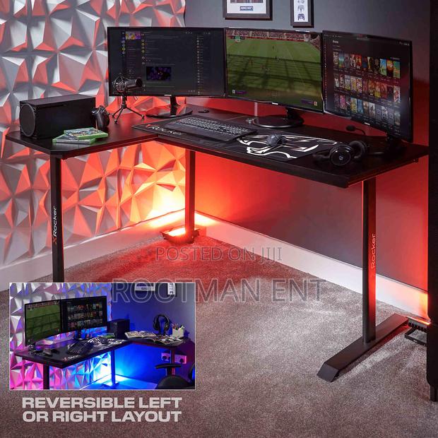 X Rocker Panther Xl 155cm Reversible Corner Gaming Desk With Mousepad photo 3