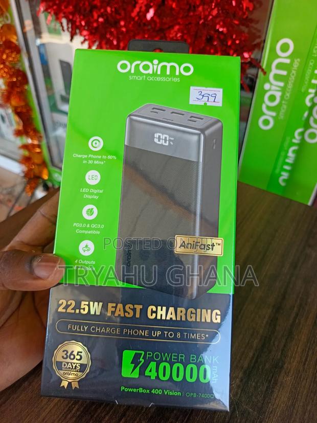 Oraimo Opb-7400q – 40000mah Power Bank With 22.5w Fast Charging · Photo 3