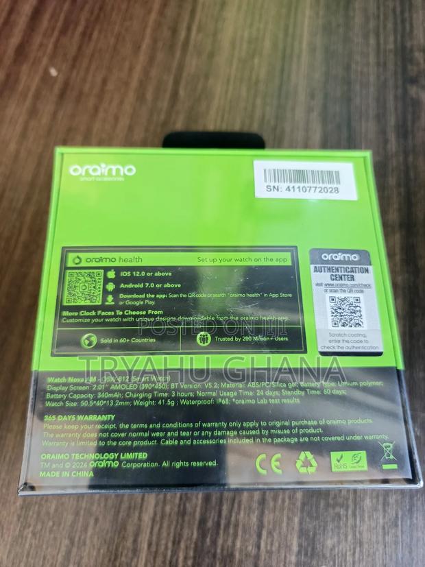 Oraimo Osw-812 - Smartwatch With Hd Calling, Heart Rate & Spo2 Monitor photo 2