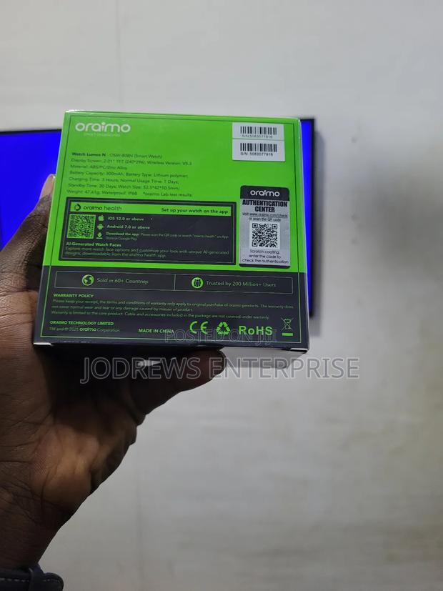 Oraimo Watch Lumos N 2.01" Hd Display Ip68 Smart Watch photo 3