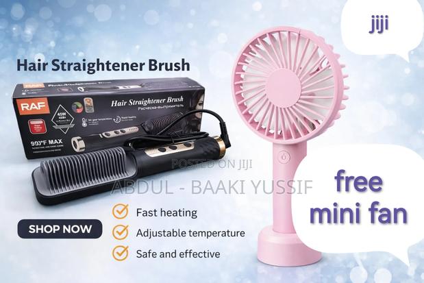 Hair Straightener and Free Mini Fan