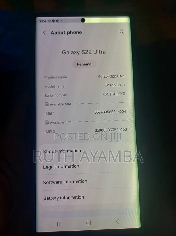 Samsung Galaxy S22 Ultra 128 GB Black photo 2