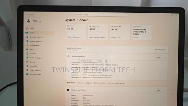 Laptop Microsoft Surface Laptop 3 16GB Intel Core I7 SSD 256GB photo 3