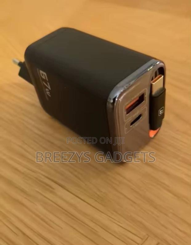 Toocki 67w Gan Usb C Charger With Retractable Type C Cable photo 2