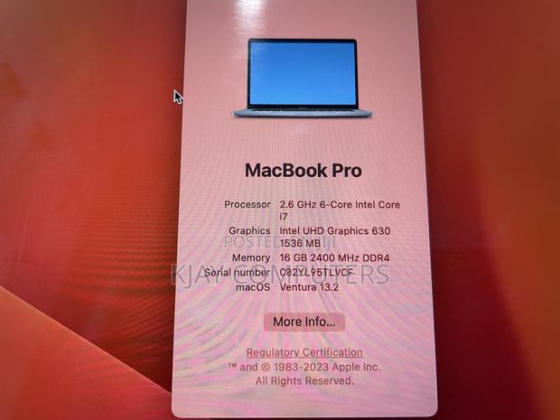 Laptop Apple MacBook Pro 2019 16GB Intel Core I7 SSD 256GB photo 6