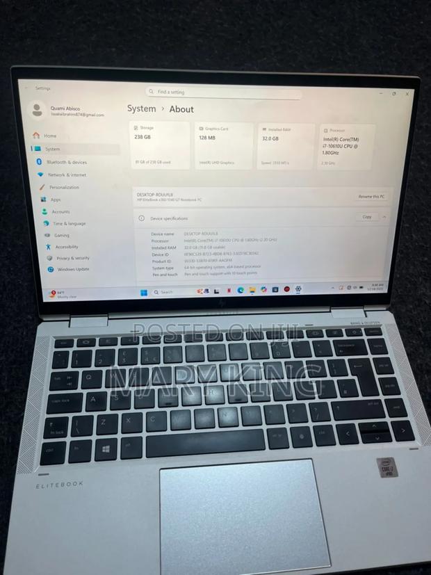 Laptop HP EliteBook 1040 G8 32GB Intel Core I7 SSD 256GB
