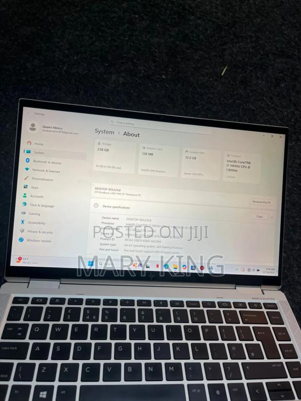 Laptop HP EliteBook 1040 G8 32GB Intel Core I7 SSD 256GB photo 4