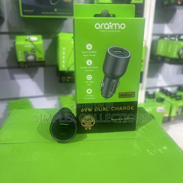 Oraimo Powerdrive 7691 Pro 69w Dual Super Car Charger photo 3