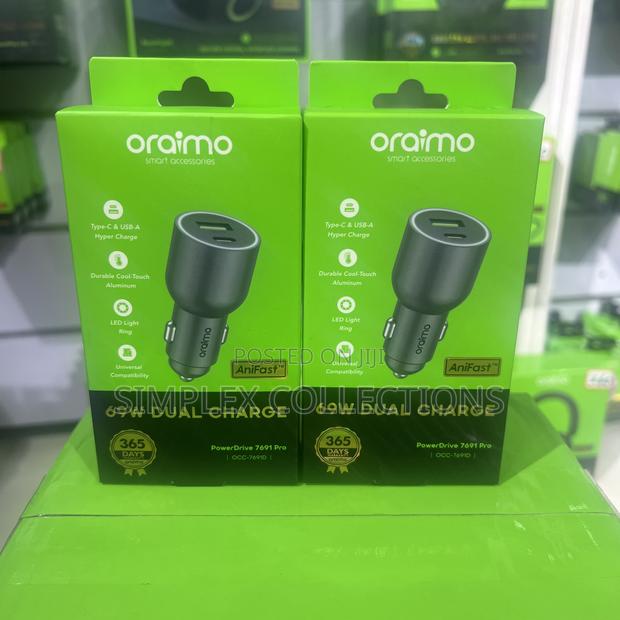 Oraimo Powerdrive 7691 Pro 69w Dual Super Car Charger