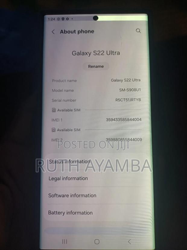 Samsung Galaxy S22 Ultra 128 GB Black