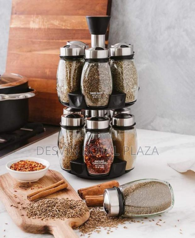 Multifunctional Rotating Spice Rack ( 12 Jars )