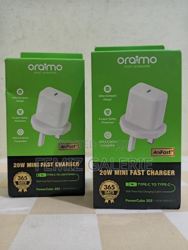 Oraimo Powercube 202 Uk Type 20w Compatible Charger Kit photo 3
