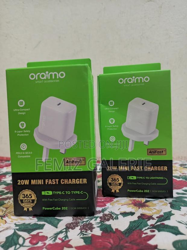 Oraimo Powercube 202 Uk Type 20w Compatible Charger Kit