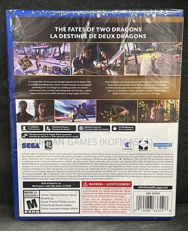 Like a Dragon Infinite Wealth Ps5 Sealed · Photo 4
