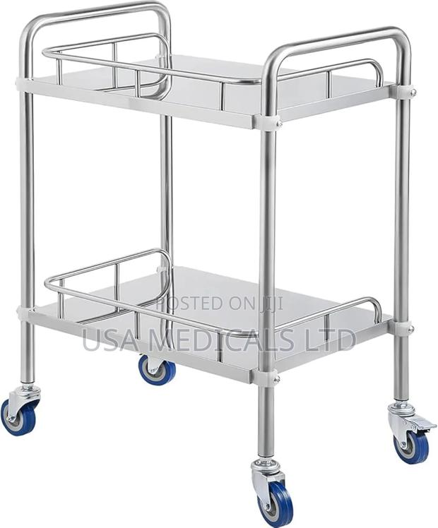 Medicine Trolley Stainless Steel Two Steps · Photo 3
