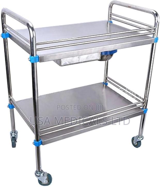 Medicine Trolley Stainless Steel Two Steps · Photo 4